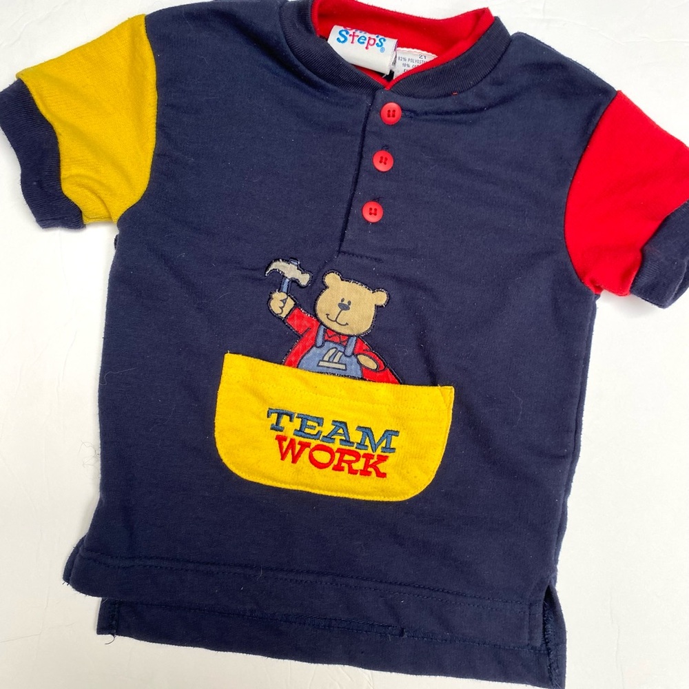 Steps Kids Navy Bear T-Shirt
